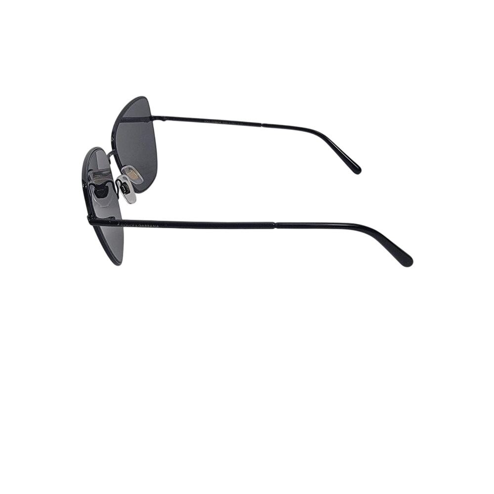 NEW Dolce & Gabbana Semi Cat Eye Sunglasses Black Mirrored Size 66,12 - Picture 4 of 9